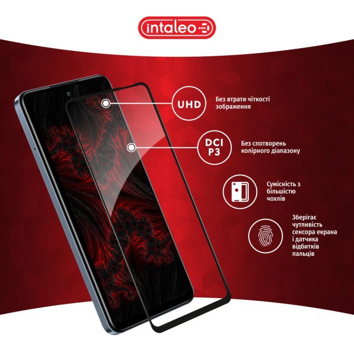 Стекло защитное Intaleo Full Glue Infinix Smart 8 Black (1283126589621) изображение 4