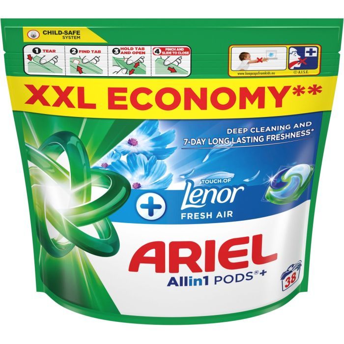 Капсули для прання Ariel Pods+ All-in-1 Touch of Lenor Дотик свіжого повітря Lenor 26 шт. (8700216766043) зображення 2