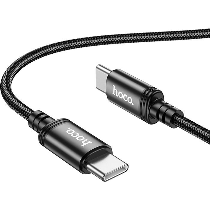 Дата кабель USB-C to USB-C 1.0m Wind 60W X89 black HOCO (6931474784384) зображення 2