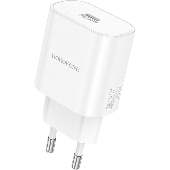 Зарядний пристрій BOROFONE BA82A Platinum USB-C PD25W White (6941991112256)