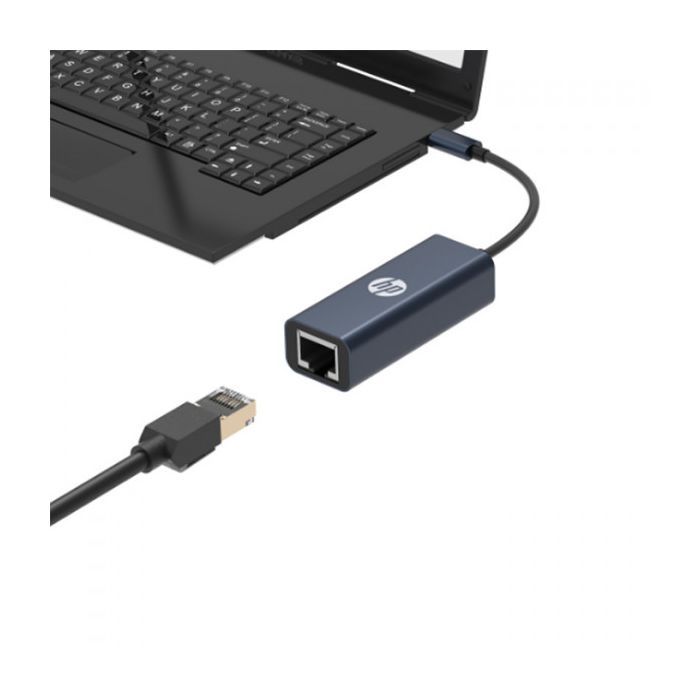 Адаптер USB 3.1 USB-C to RJ45 Ethernet 1000Mbps blue HP (DHC-CT208) изображение 2