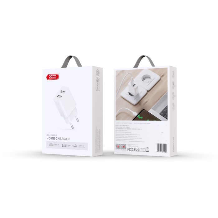 Зарядний пристрій XO L109 12W 2xUSB-A White (L109_White) зображення 3