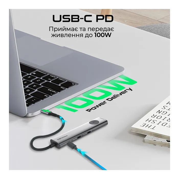 Концентратор Promate USB-C 9-in-1 Promate comandhub-lite (comandhub-lite) изображение 2