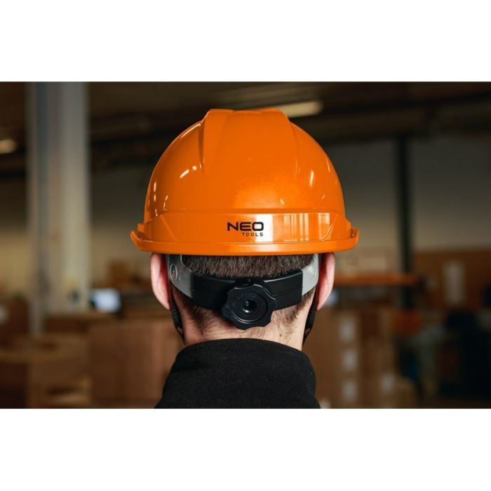 Каска захисна Neo Tools пластик ABS, пряжка для регулювання, біла (97-221) зображення 8