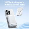 Батарея універсальна Vention Magnetic Wireless 10000mAh 22.5W 3A, PD, QC/3.0, USB-C, Lightning, LED Display, Black (FHTB0) зображення 3
