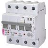 Дифференциальный автоматический выключатель ETI KZS-4M 3p+N C 25/0,03 тип AC (6kA)