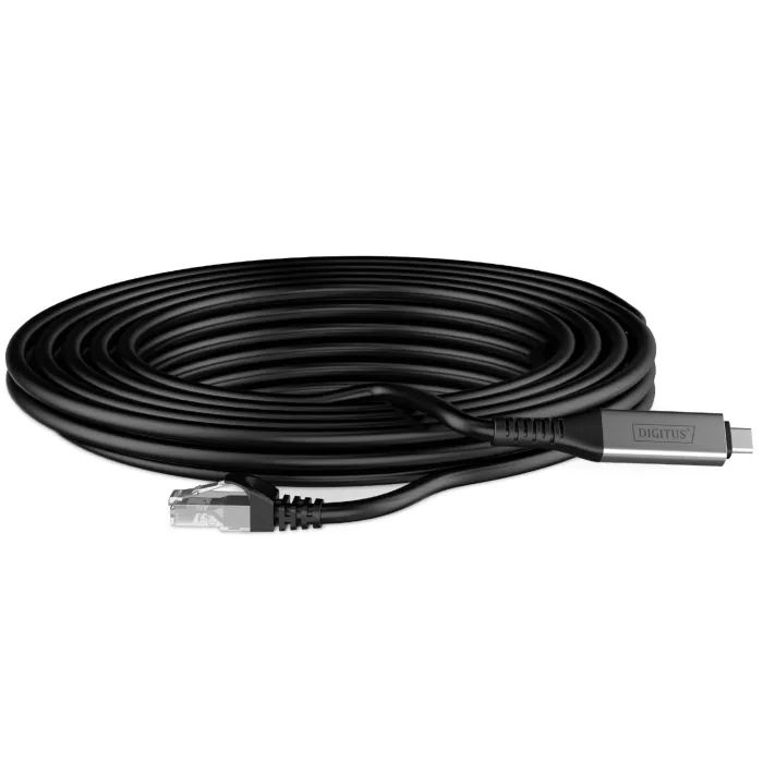 Дата кабель USB-C to RJ45 Ethernet 2.0m CAT6A S/FTP 1Gbps LSZH Digitus (AK-300601-020-S) изображение 3