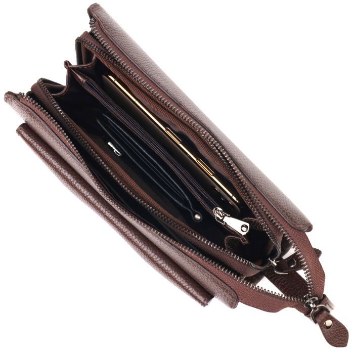 Сумка Canpellini Из натуральной кожи Коричневая (21559) изображение 7