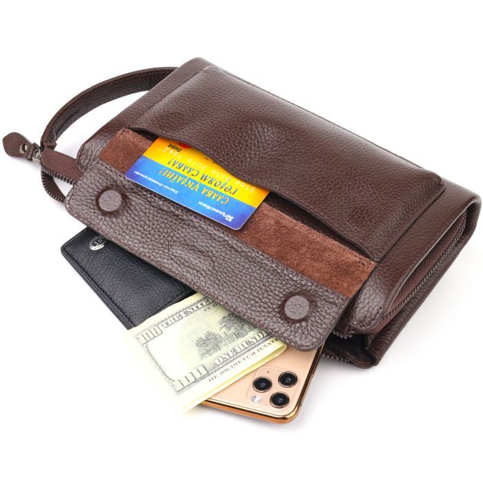 Сумка Canpellini Из натуральной кожи Коричневая (21559) изображение 8