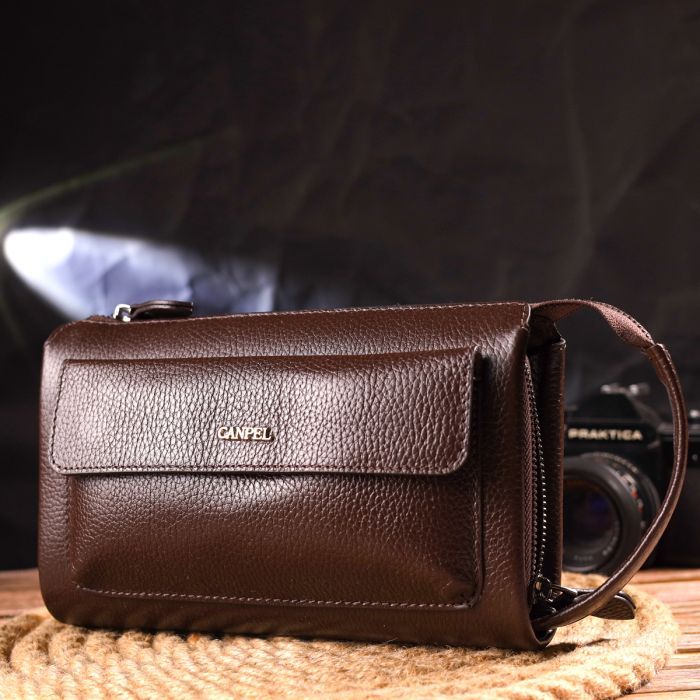 Сумка Canpellini Из натуральной кожи Коричневая (21559) изображение 9