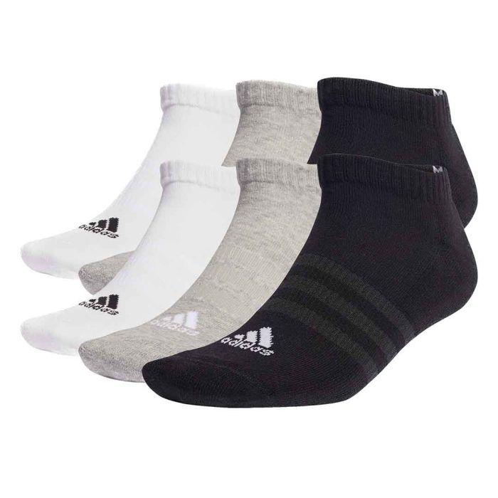 Носки Adidas C SPW LOW IC1340 6P білий, сірий, чорний S (37-39) (4066746286906)