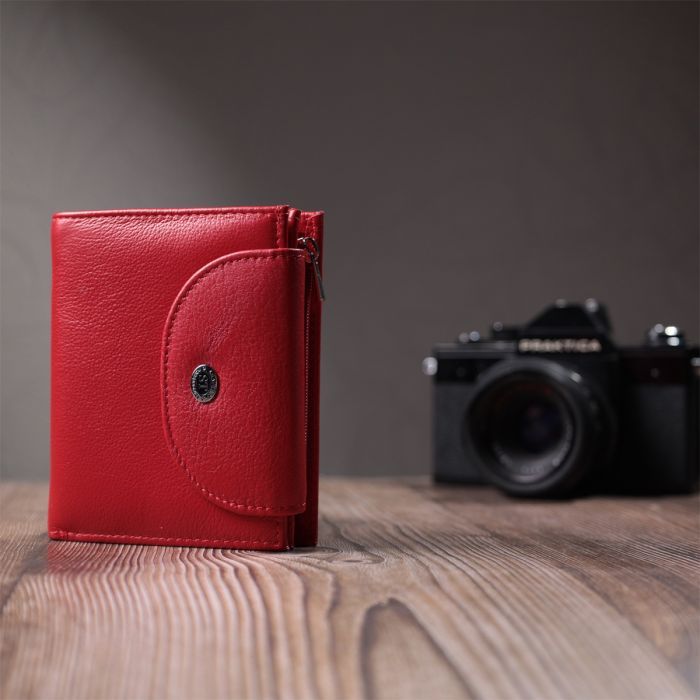 Гаманець ST Leather З натуральної шкіри Червоний (22712) зображення 10