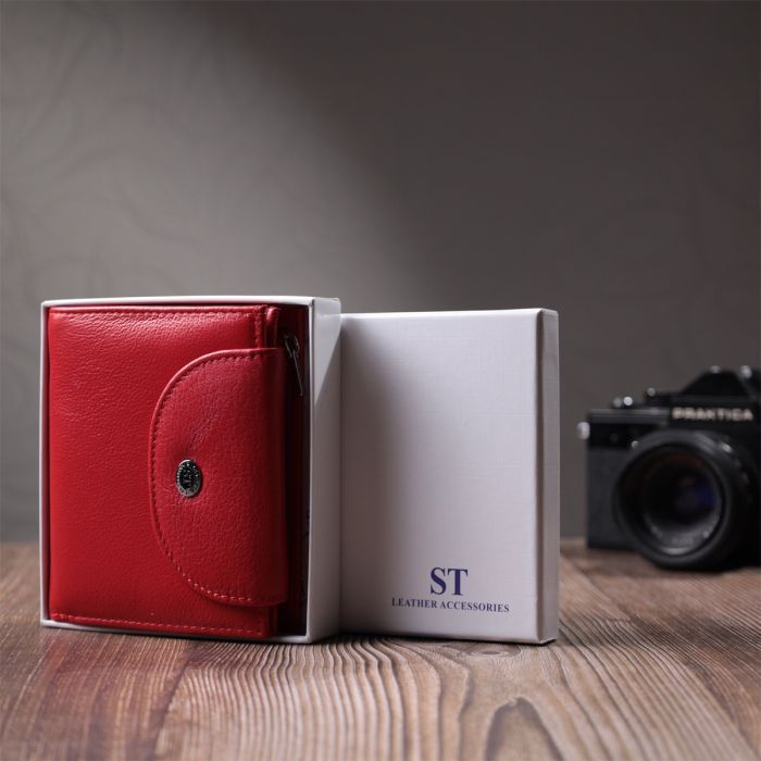 Гаманець ST Leather З натуральної шкіри Червоний (22712) зображення 12