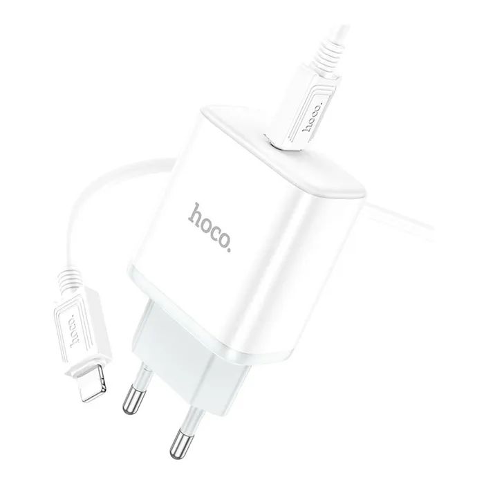 Зарядное устройство HOCO C104A USB-C PD20W + cable USB-C to Lightning white (6931474782908) изображение 3