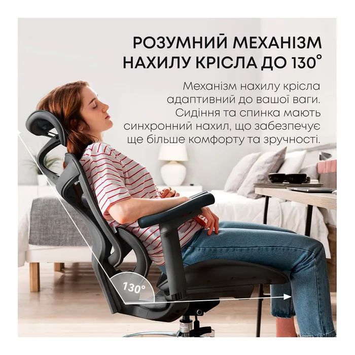 Офисное кресло Sihoo DORO C300L Mesh White (DORO-C300L-A3-102) изображение 10