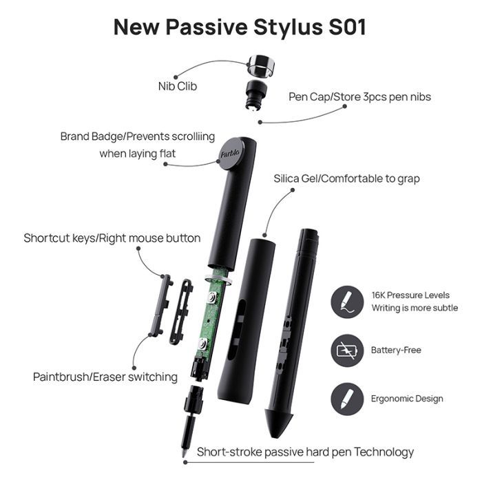 Графический планшет Parblo Coast 12 Pro Gen2 (COAST12PROG2) изображение 7