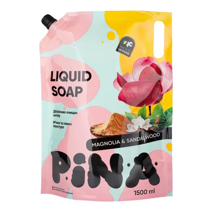 Жидкое мыло Pina Magnolia and sandalwood Дой-пак 1500 мл (4820287020449)