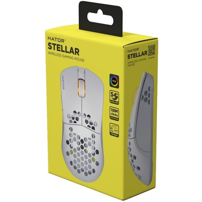 Мишка Hator Stellar Wireless/Bluetooth/USB White (HTM651) зображення 6