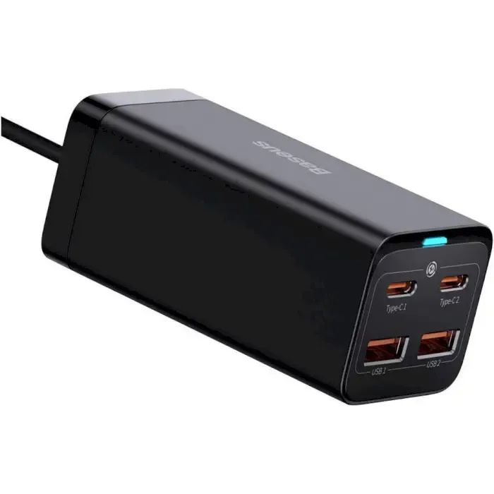 Зарядное устройство Baseus 2xUSB-C 100W + 2xUSB GaN black (CCGP000101) изображение 3