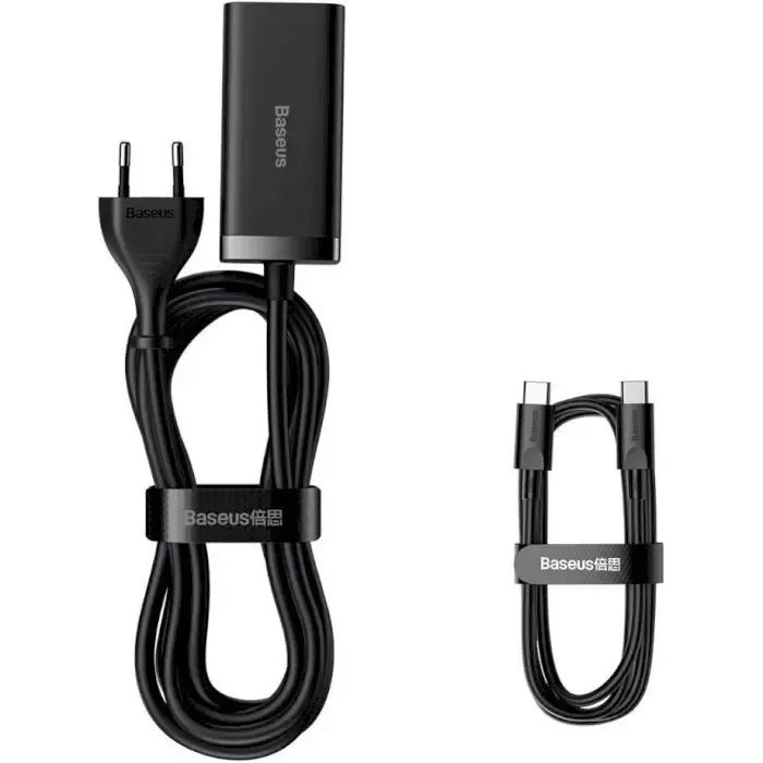 Зарядное устройство Baseus 2xUSB-C 100W + 2xUSB GaN black (CCGP000101) изображение 7