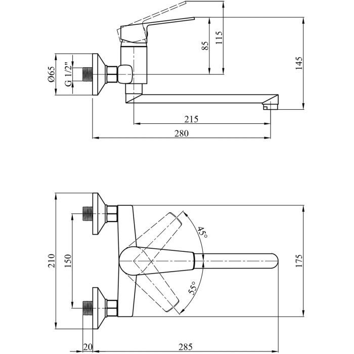 Смеситель Kroner Brocken-С040 (CV023597) изображение 3