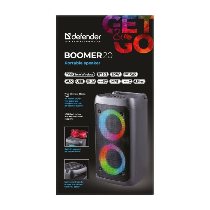 Акустическая система Defender Boomer 20 Black (65820) изображение 6