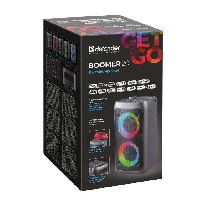 Акустическая система Defender Boomer 20 Black (65820) изображение 7