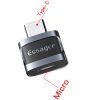 Перехідник USB-C M to Micro 5P F gray Essager (EZJMC-XL01) зображення 2