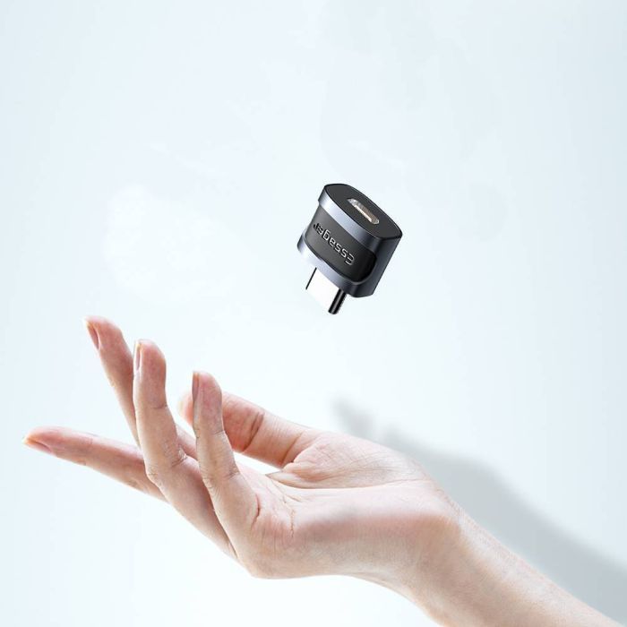 Перехідник USB-C M to Micro 5P F gray Essager (EZJMC-XL01) зображення 3