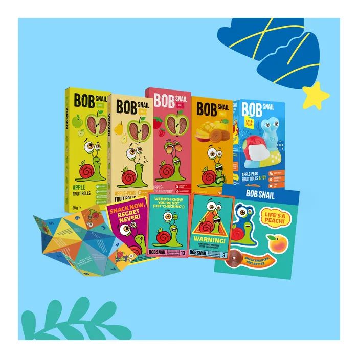 Конфета Bob Snail Рождественский бокс с игрушкой и наклейками 140 г (4820219347064) изображение 3