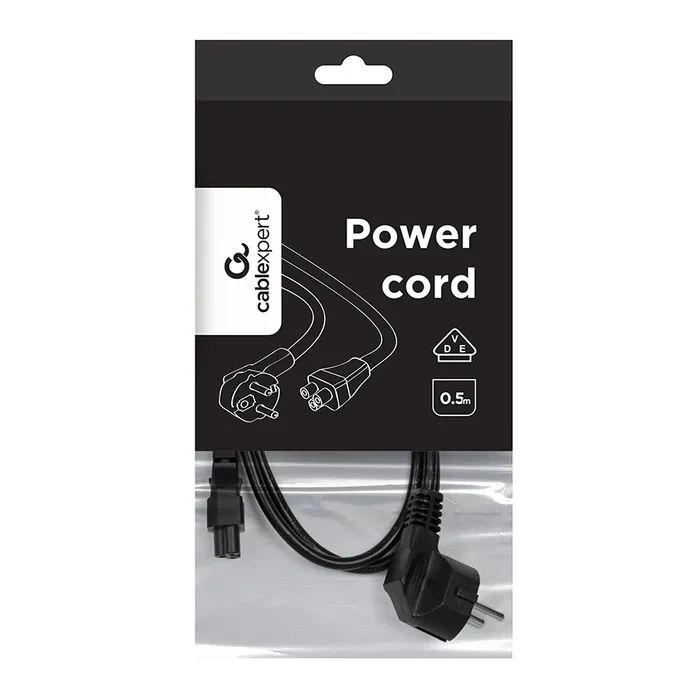 Кабель питания C5 0.5m 0.75mm2 Cablexpert (PC-186-ML12-0.5M) изображение 4