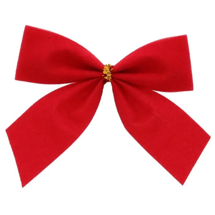Прикраса декоративна Chomik бант текстиль, 12 шт, оксамит червоний (5900779853744) зображення 2