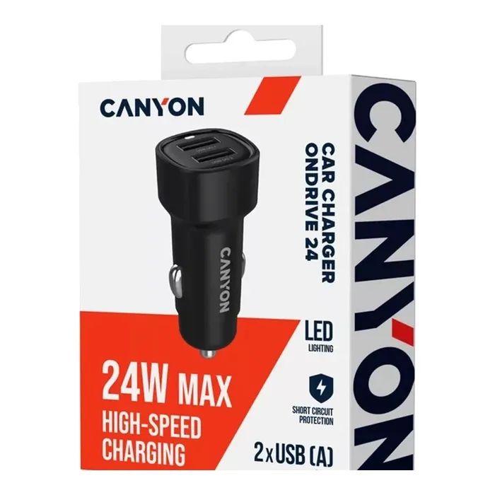 Зарядное устройство Canyon 2xUSB 24W black (CNE-CCABR2AA) изображение 6