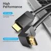 Кабель мультимедийный HDMI M to HDMI M 1.0m 90° corner black Vention (AAQBF) изображение 8