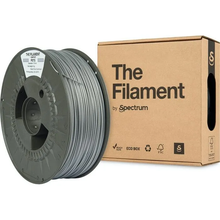 Пластик для 3D-принтера The Filament PETG 1.75mm 1kg SILVER ALUMINIUM (TF-24021) зображення 3