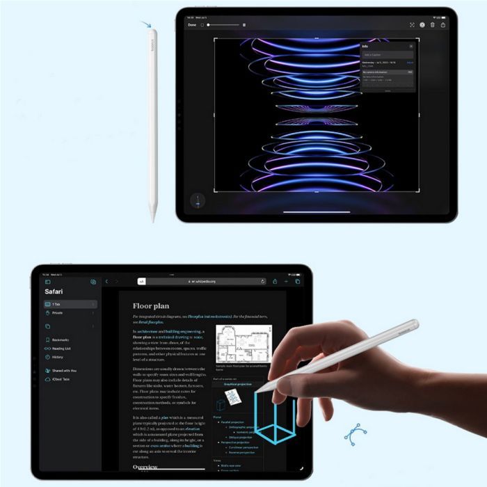 Стилус Baseus Smooth Writing 3 Wireless Charging Stylus Active White (P80080806213-00) изображение 8