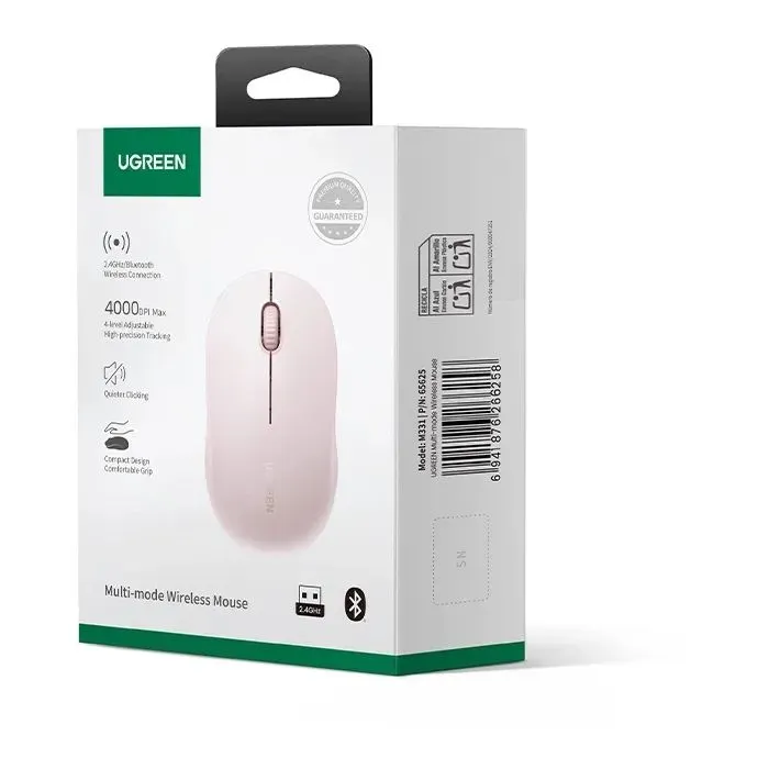 Мышка Ugreen M331 Wireless/Bluetooth Gray (65627) изображение 3