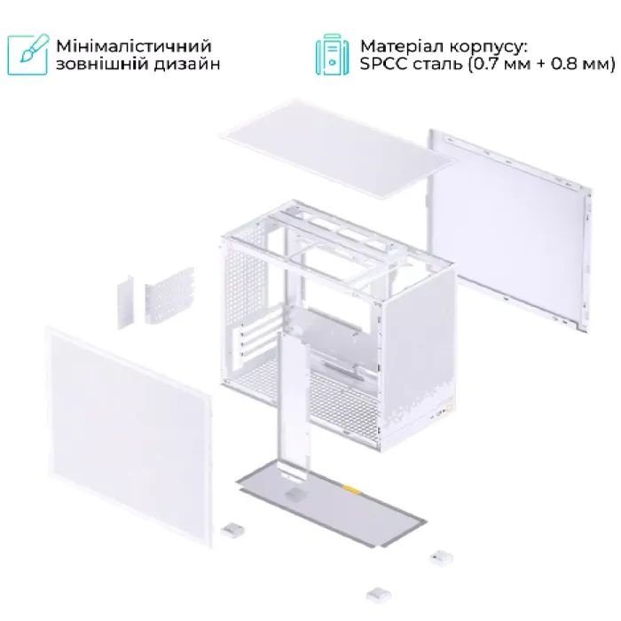 Корпус для ПК JONSBO D32 STD MESH White изображение 5