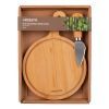Доска для подачи Ardesto Midori, 2 предмети, 19.5х14х0.8см, бамбук, нержавіюча сталь (AR0935) изображение 5