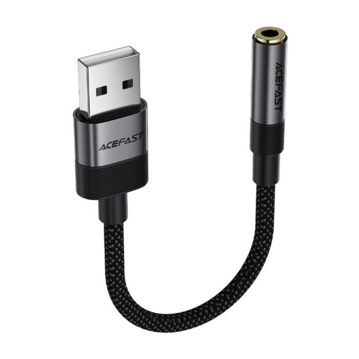 Перехідник USB AM to 3.5mm F 0.15m black Acefast (6974316285298) зображення 2