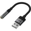 Перехідник USB AM to 3.5mm F 0.15m black Acefast (6974316285298)