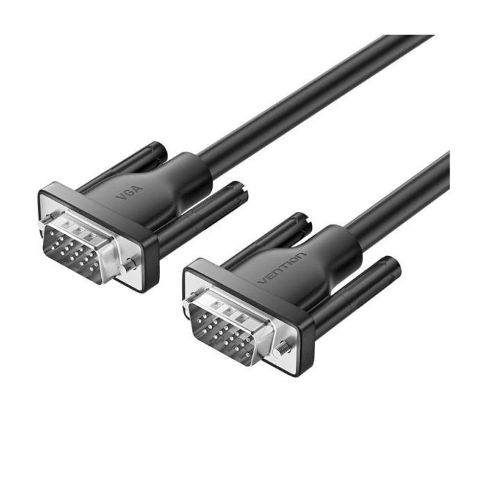 Кабель мультимедийный VGA M to VGA M 1.5m black VENTION (A15BG)