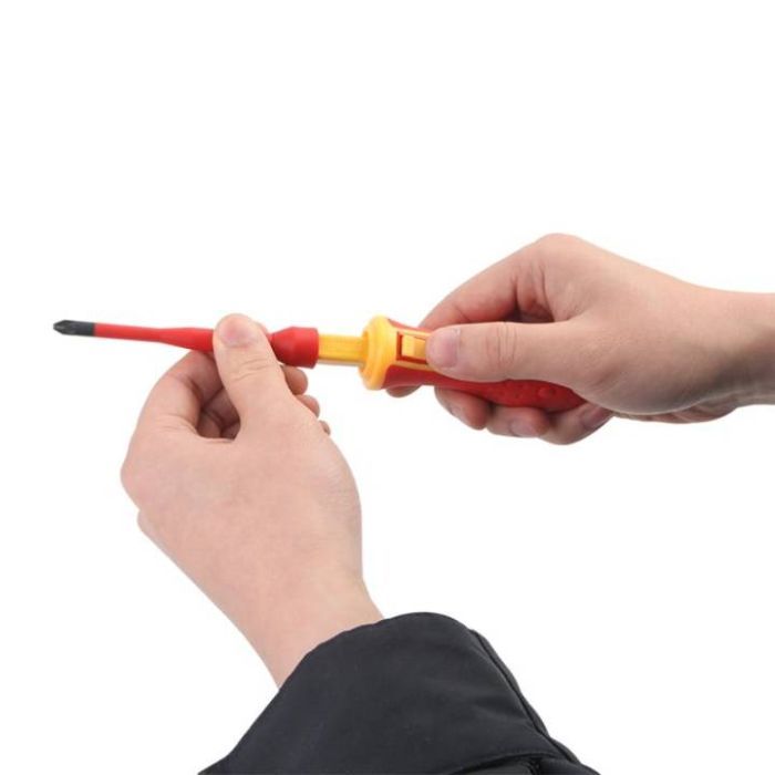 Набор отверток Tolsen диэлектрических, сменные стержни 13 шт, тканевый пенал (38017) изображение 8