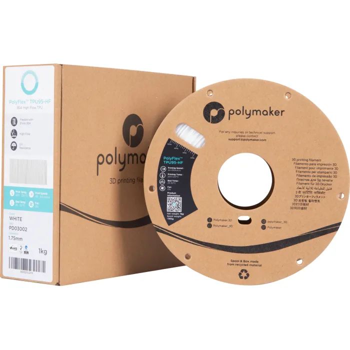 Пластик для 3D-принтера Polymaker TPU-95A HIGH SPEED 1,75mm 1kg BLACK (PD03001) зображення 2