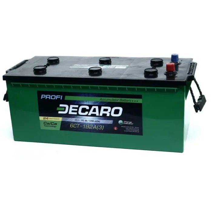 Аккумулятор автомобильный DECARO 192Ah-12v PROFI L, EN1350 (6СТ-192 А3 (3) PRO)
