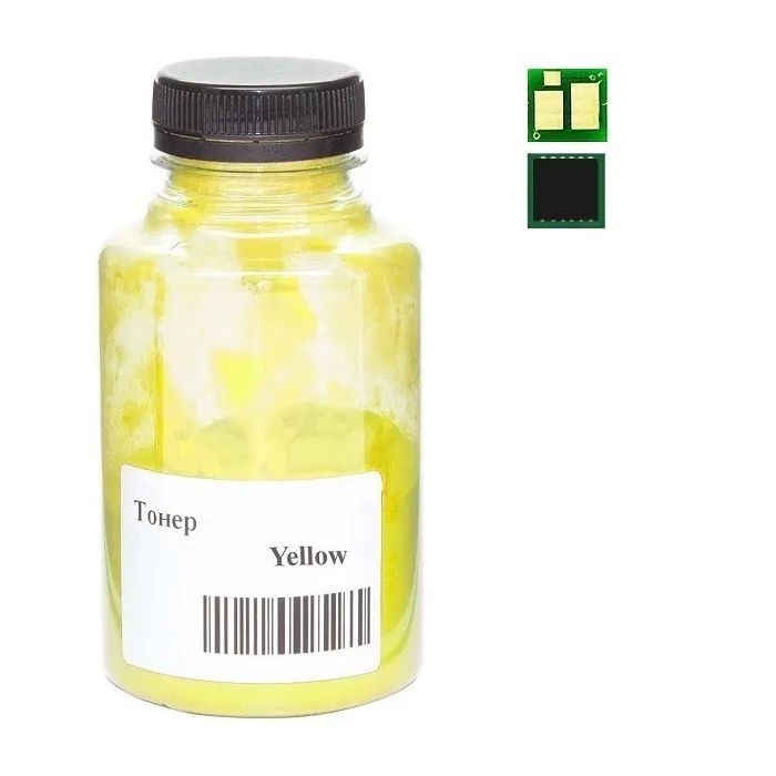 Тонер HP CLJ Pro M454dn/479dw, HP 415A chip 60г Yellow АНК (50000266)