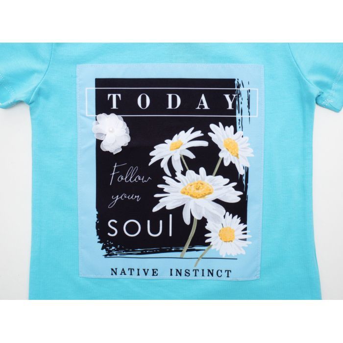 Футболка детская Cloise с ромашками (CLO134002-104G-blue) изображение 3