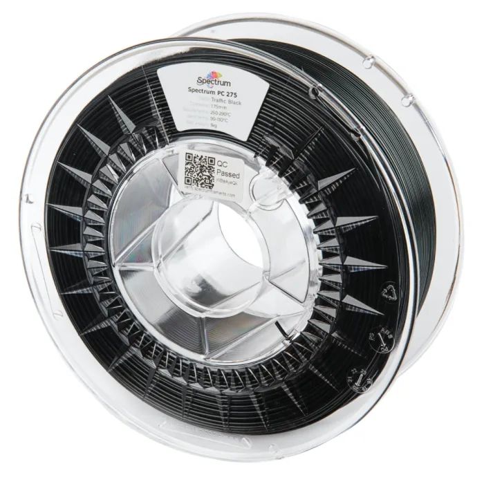Пластик для 3D-принтера Spectrum PC 275 1.75mm TRAFFIC BLACK 1kg (80946)