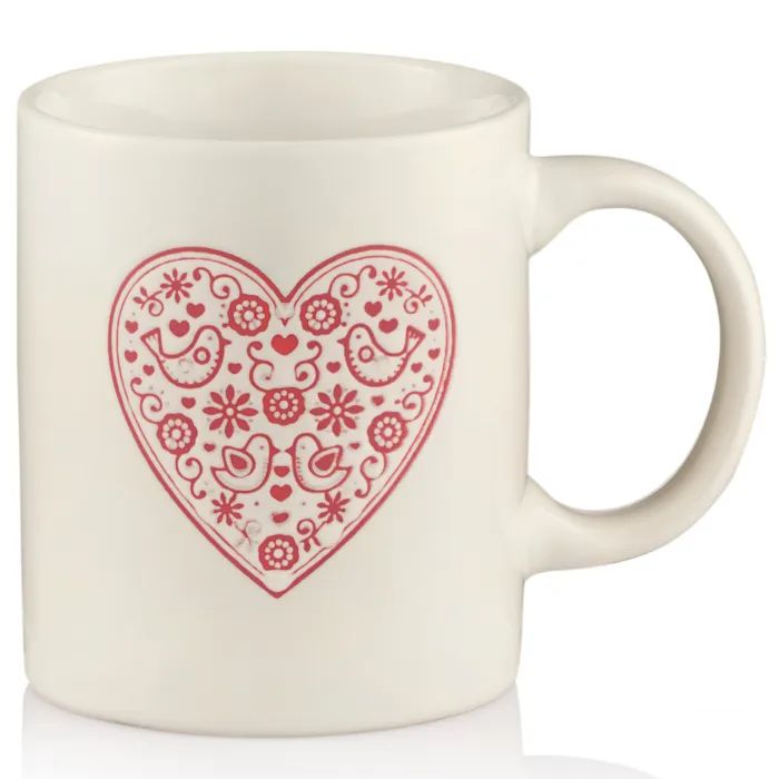 Чашка Ardesto Heart, 320мл, кераміка, червоний (AR3074R)