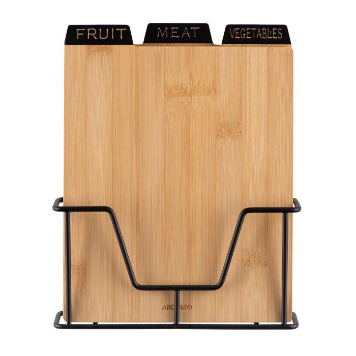 Разделочная доска Ardesto Midori, Набір 3шт, 23.5х7.5х27см, бамбук, метал (AR1427B)